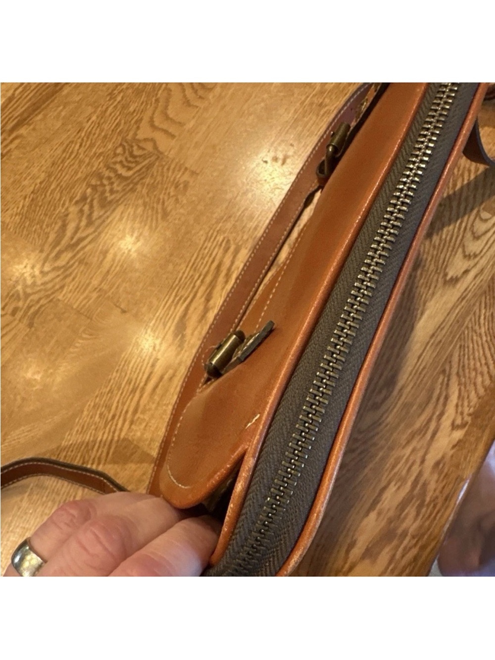 Patricia Nash Cognac Leather Crossbody Satchel - Picture 3 of 7